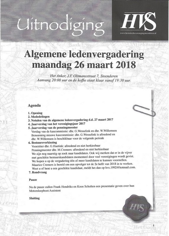 HVS ALV 2018 Uitnodiging